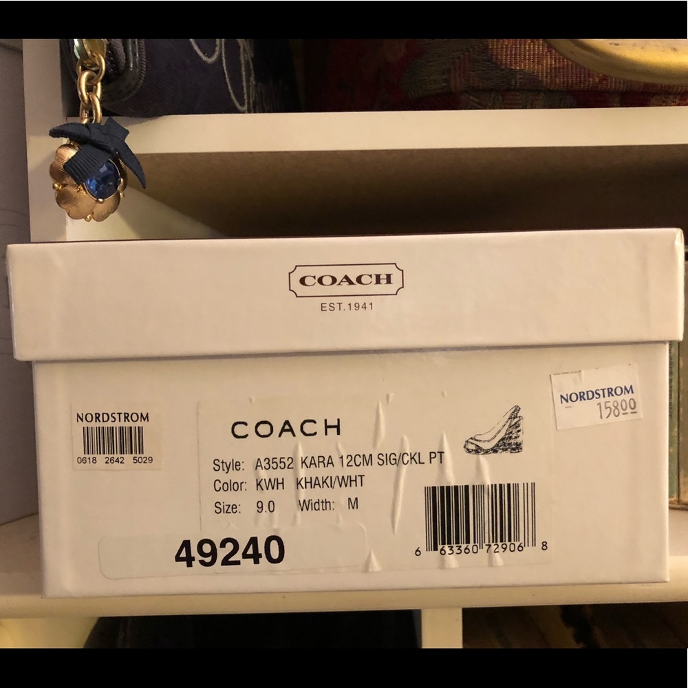 Coach Espadrille Slingback Peeptoe Sandals - Picture 6 of 13